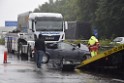 Schwerer VU Pkw Lkw A 4 Rich Koeln Hoehe AS Bensberg P101